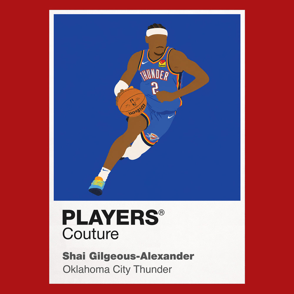 Shai Gilgeous-Alexander Thunder Basketball Icon Frame Men's Hoodie