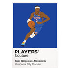 Shai Gilgeous-Alexander Thunder Basketball Icon Frame Men's Hoodie