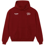 Shaka Hislop hoodie – red men's hoodie featuring the Shaka Hislop Players Couture logo