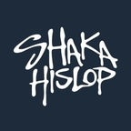 Shaka Hislop Logo Men's Hoodie – navy close-up detail shot of the Shaka Hislop Players Couture logo design