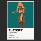 Shakira Shakira's unmistakable hair, movement and bilingual Latin-pop stage identity Icon Frame artwork in black