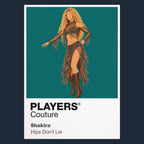 Shakira Shakira's unmistakable hair, movement and bilingual Latin-pop stage identity Icon Frame artwork in navy