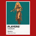 Shakira Shakira's unmistakable hair, movement and bilingual Latin-pop stage identity Icon Frame artwork in red