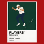 Shane Lowry Golf Icon Frame Men's Polo Shirt in Red - Players Couture Fashion