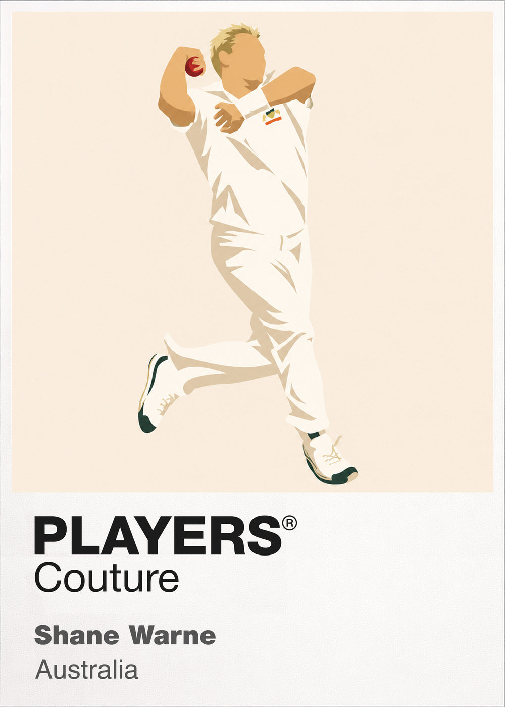 Shane Warne Cricket Icon Frame Men's T-Shirt