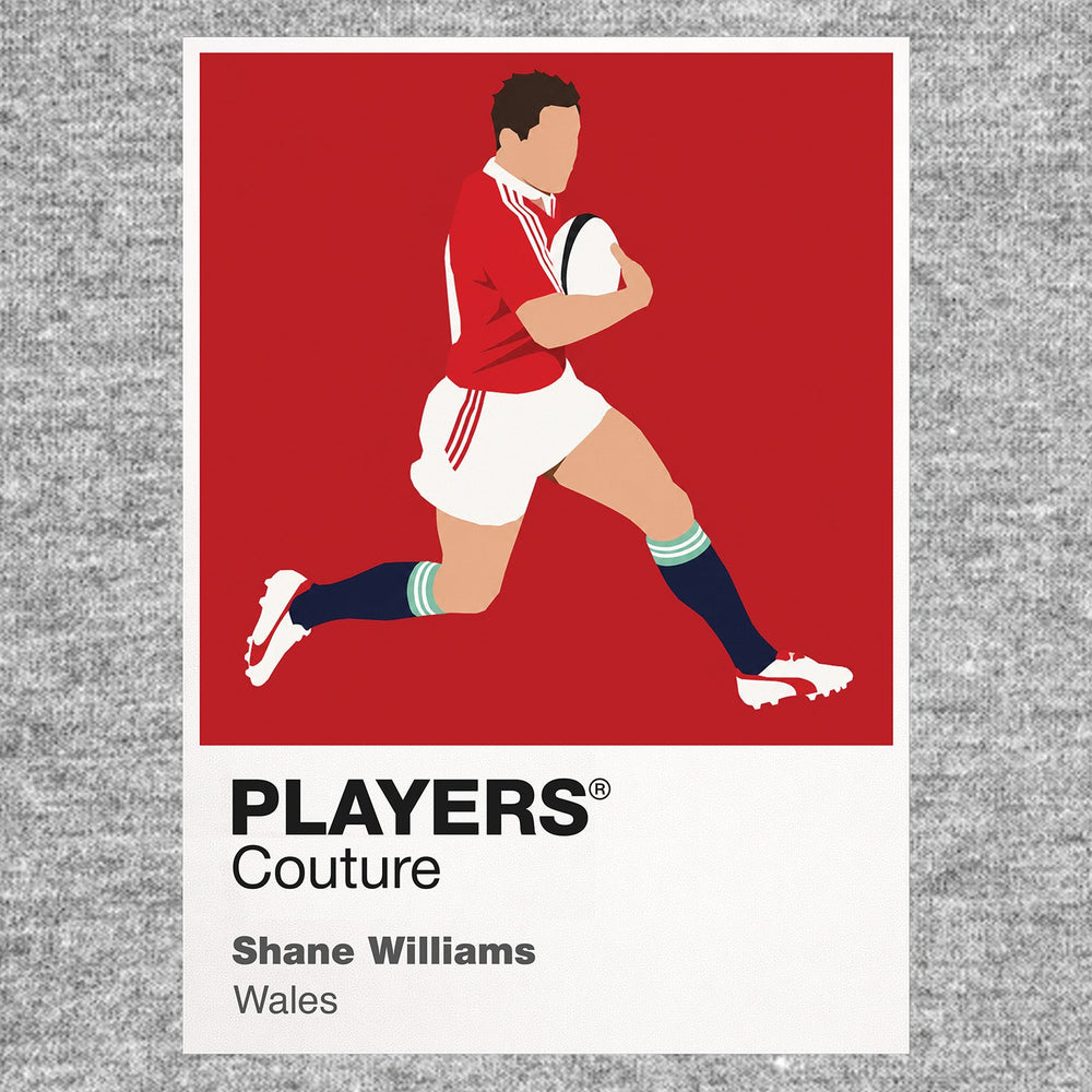 Shane Williams Rugby Union Icon Frame Men's T-Shirt – image 7
