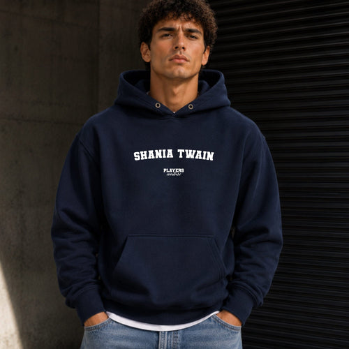 Shania Twain name-print hoodie - black