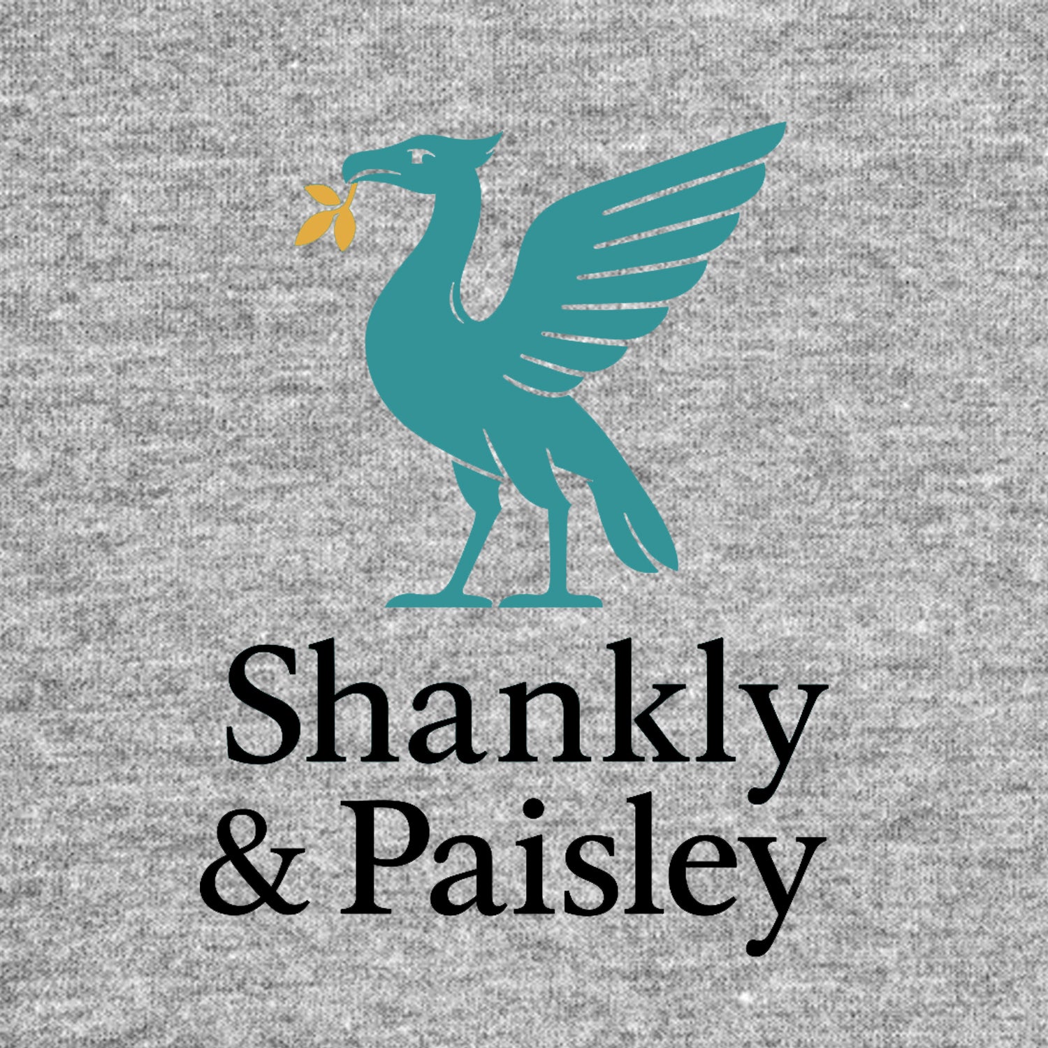 Shankly & Paisley Turquoise Logo Players Couture Men's Casual Hoodie