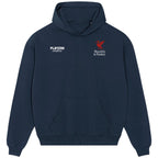 Shankly & Paisley Red Logo Players Couture Men's Casual Hoodie Navy