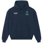 Shankly & Paisley Turquoise Logo Players Couture Men's Casual Hoodie Navy