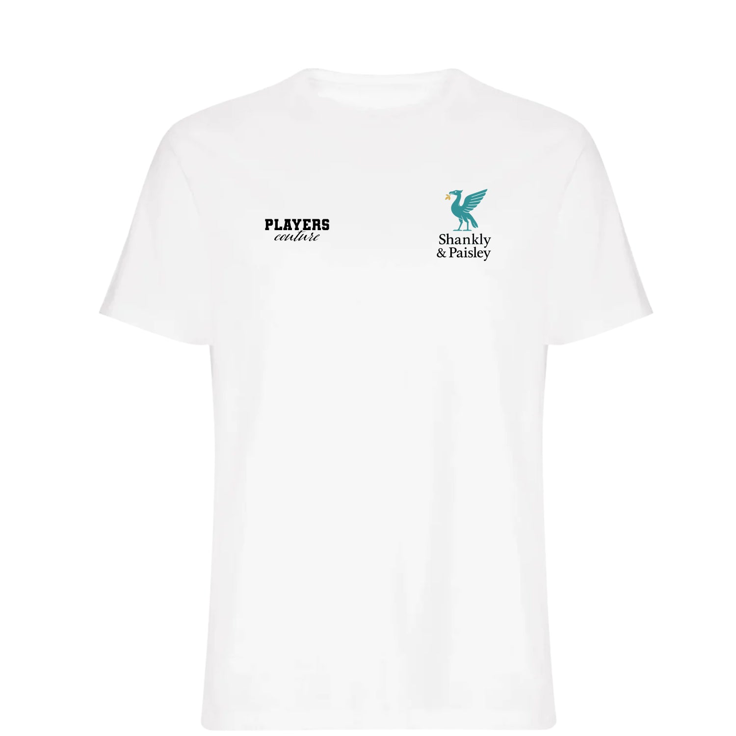 Shankly & Paisley Turquoise Logo Players Couture Mens T-Shirt