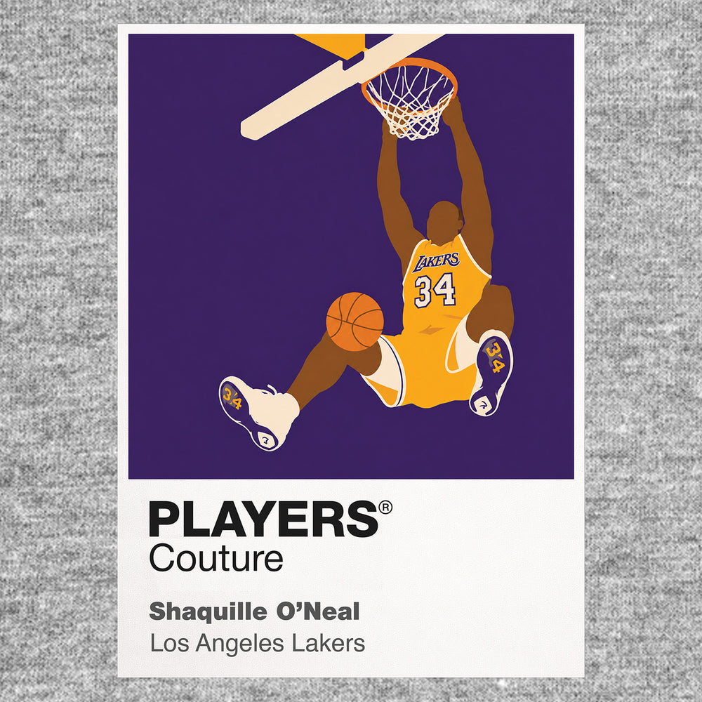 Shaquille O'Neal Lakers Basketball Icon Frame Men's Hoodie