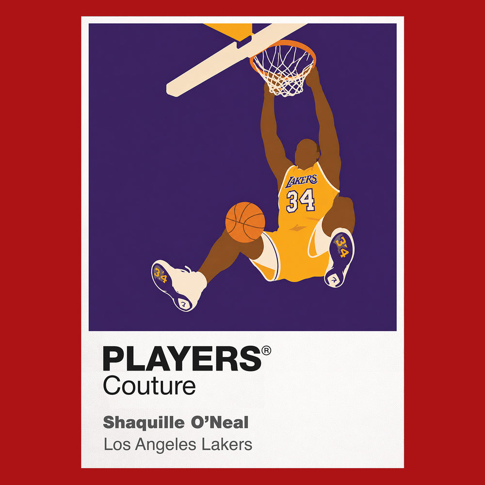 Shaquille O'Neal Lakers Basketball Icon Frame Men's Hoodie