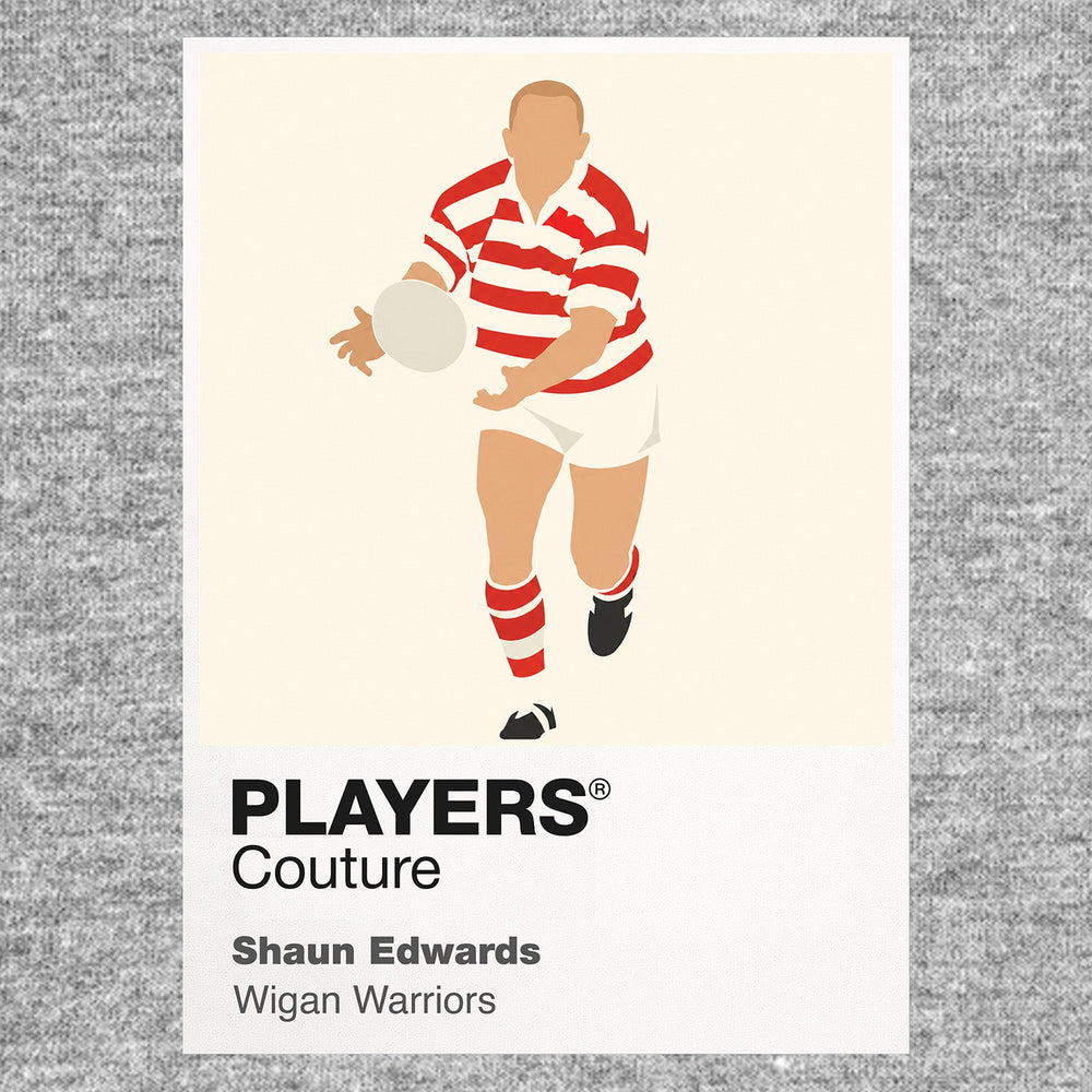 Shaun Edwards Wigan Warriors rugby league T-shirt grey