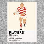 Shaun Edwards Wigan Warriors rugby league T-shirt grey