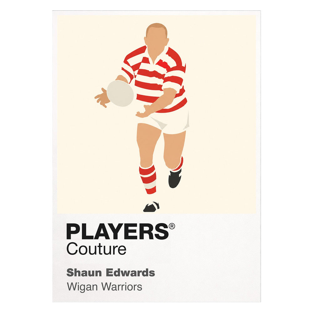 Shaun Edwards Wigan Warriors rugby league T-shirt white