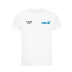 Shaun Goater t-shirt – white men's t-shirt featuring the Shaun Goater Players Couture logo