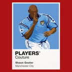 Shaun Goater Manchester City Icon Frame Men's Hoodie — Red Artwork
