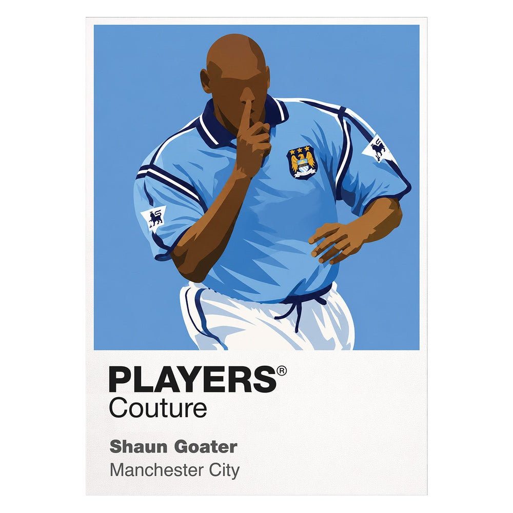 Shaun Goater Manchester City Icon Frame — White