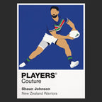 Shaun Johnson New Zealand Warriors rugby league T-shirt black