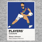 Shaun Johnson New Zealand Warriors rugby league T-shirt grey