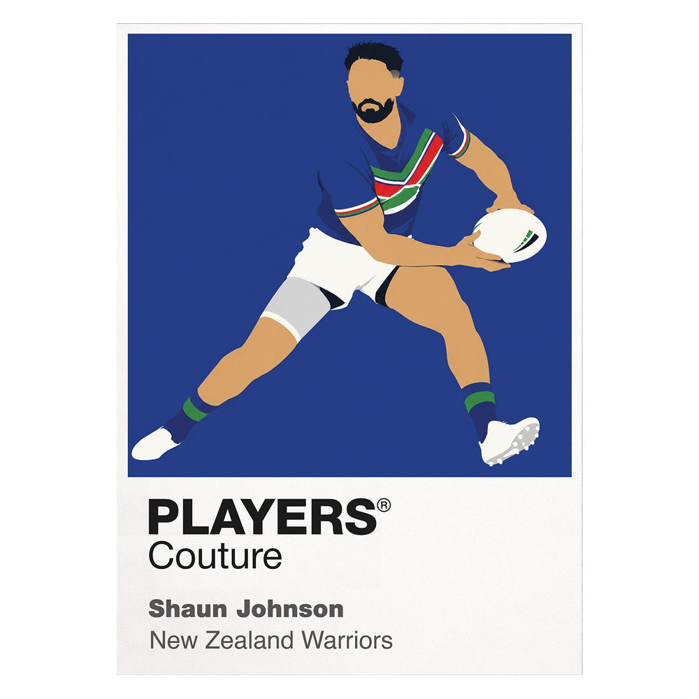 Shaun Johnson New Zealand Warriors rugby league T-shirt white