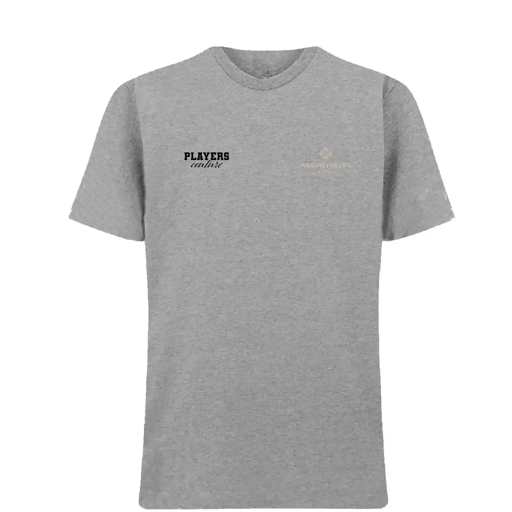 Shaun Wright Phillips t-shirt – grey men's t-shirt featuring the Shaun Wright Phillips Players Couture logo