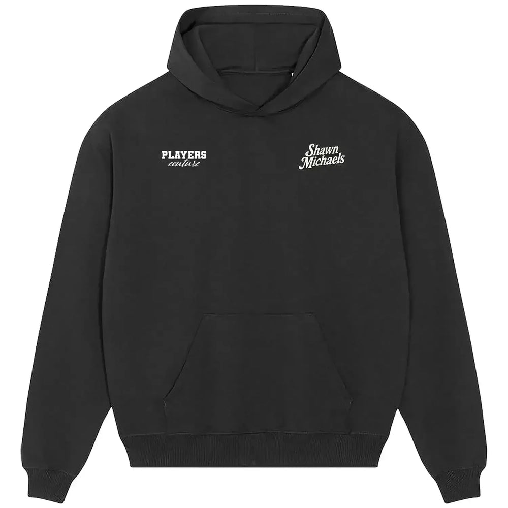 Shawn Michaels hoodie – black men's hoodie featuring the Shawn Michaels Players Couture logo