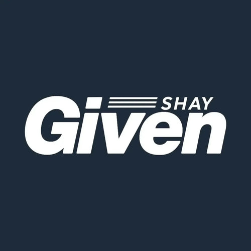 Shay Given Logo Men's Hoodie – navy close-up detail shot of the Shay Given Players Couture logo design
