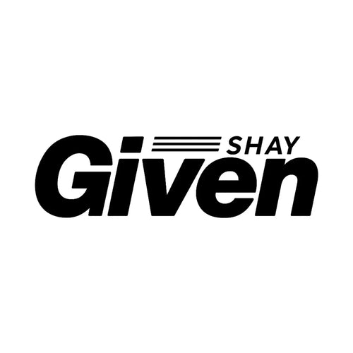 Shay Given Logo Men's Hoodie – white close-up detail shot of the Shay Given Players Couture logo design