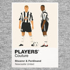 Shearer & Ferdinand Newcastle United Men's T-Shirt - Grey