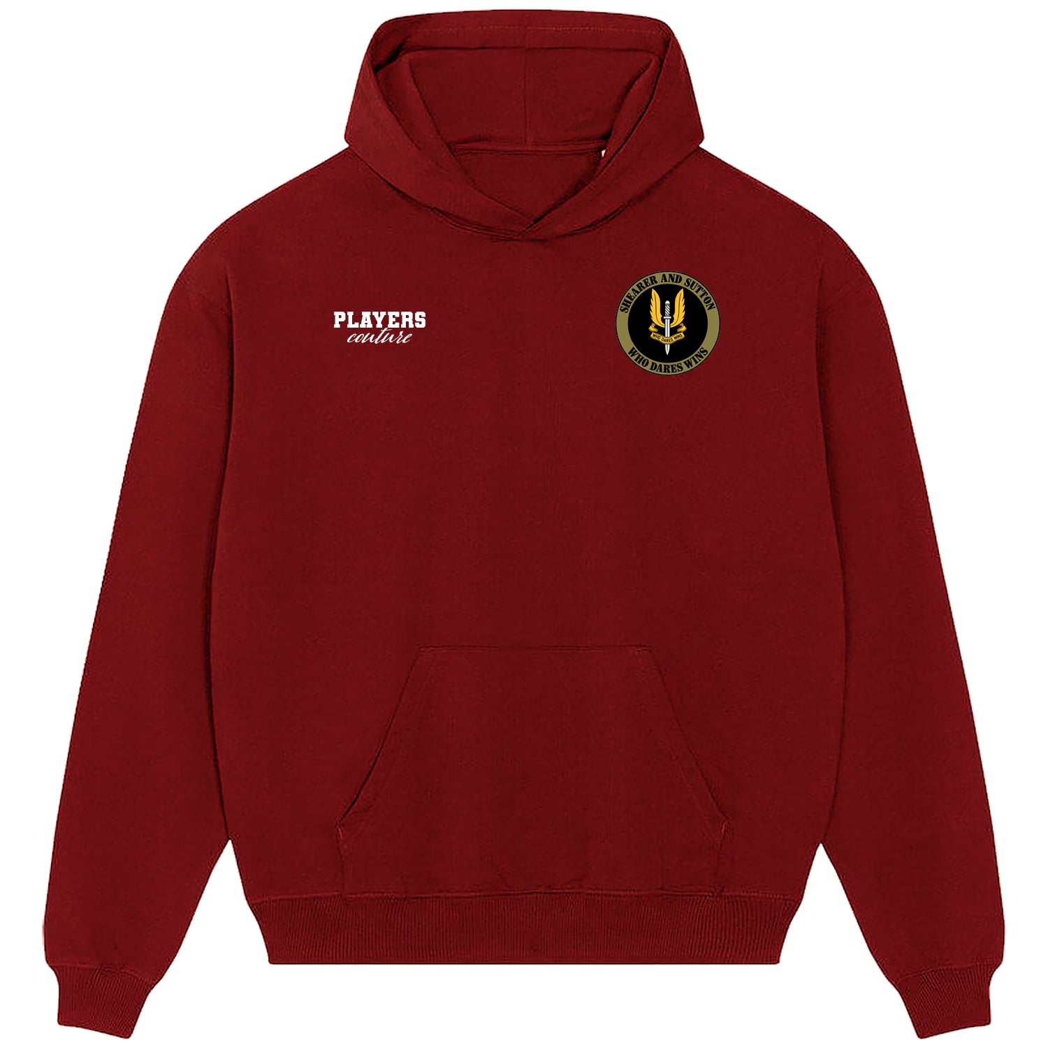 Shearer & Sutton Logo Players Couture Men's Casual Hoodie Red