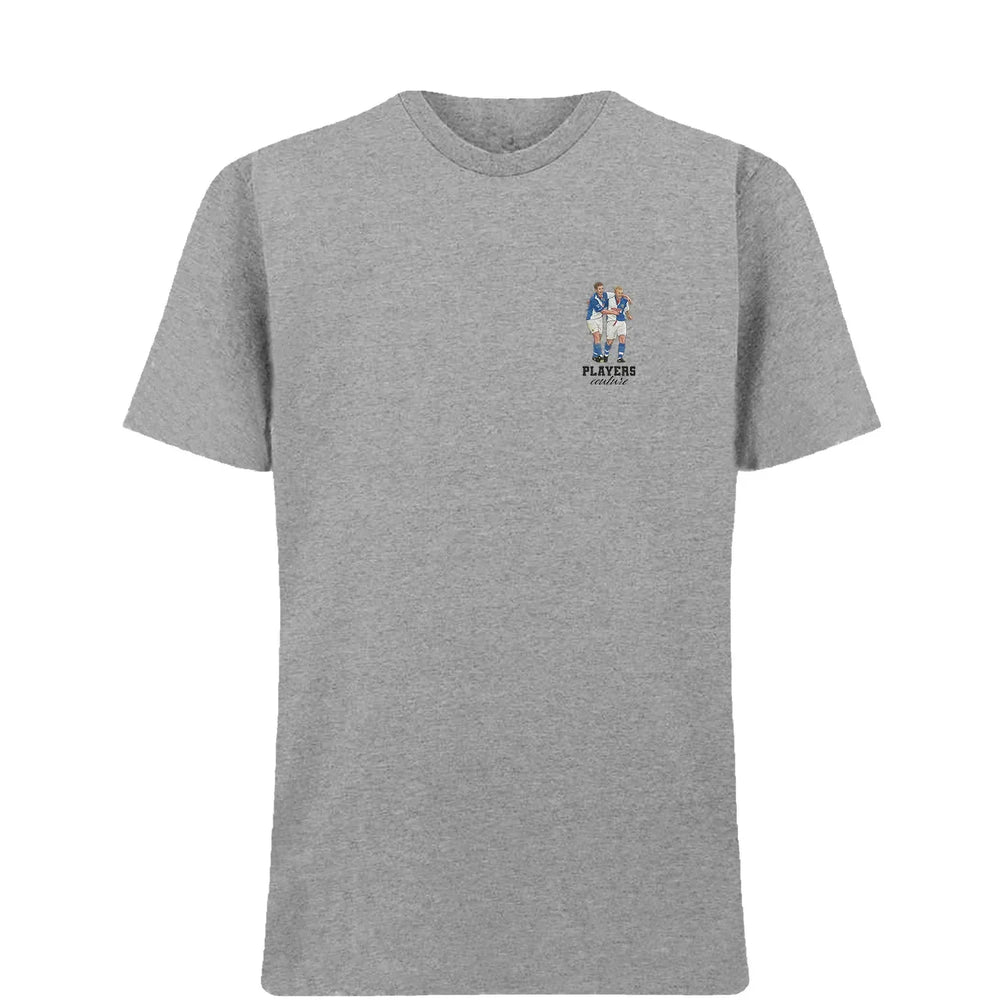 Shearer & Sutton t-shirt – grey men's t-shirt featuring the Shearer & Sutton Players Couture logo