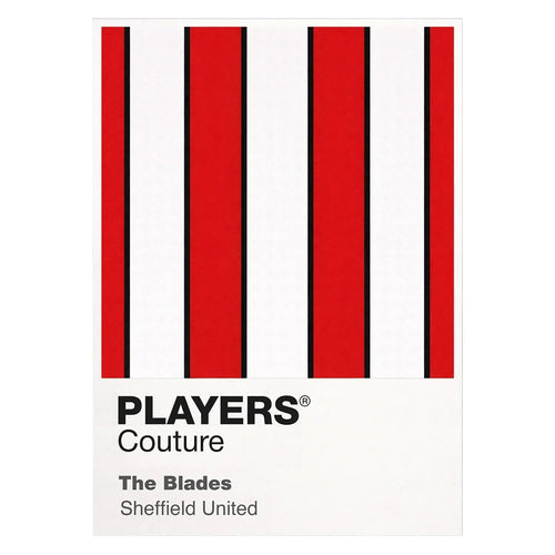 Sheffield United Classic Football Shirt Colours Frame Men's T-Shirt – white close-up detail shot of the Sheffield United