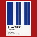 Sheffield Wednesday Classic Football Shirt Colours Frame Men's T-Shirt – red close-up detail shot of the Sheffield Wednesday