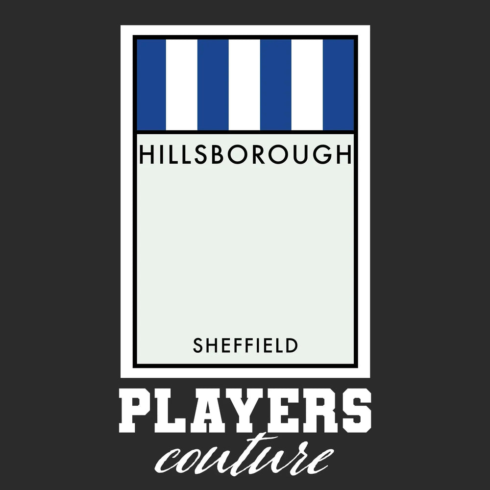 Sheffield Wednesday Monopoly Card hoodie – black men's hoodie with white Sheffield Wednesday Monopoly Card letters and