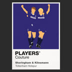 Sheringham and Klinsmann Tottenham Hotspur Icon Frame artwork in black