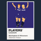 Sheringham and Klinsmann Tottenham Hotspur Icon Frame artwork in navy