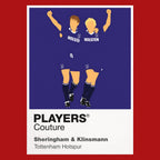 Sheringham and Klinsmann Tottenham Hotspur Icon Frame artwork in red