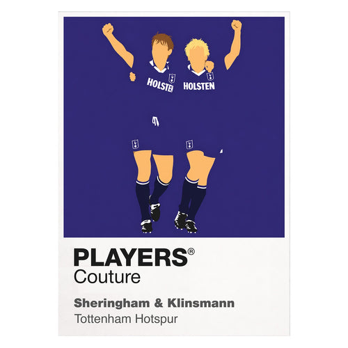 Sheringham and Klinsmann Tottenham Hotspur Icon Frame artwork on white