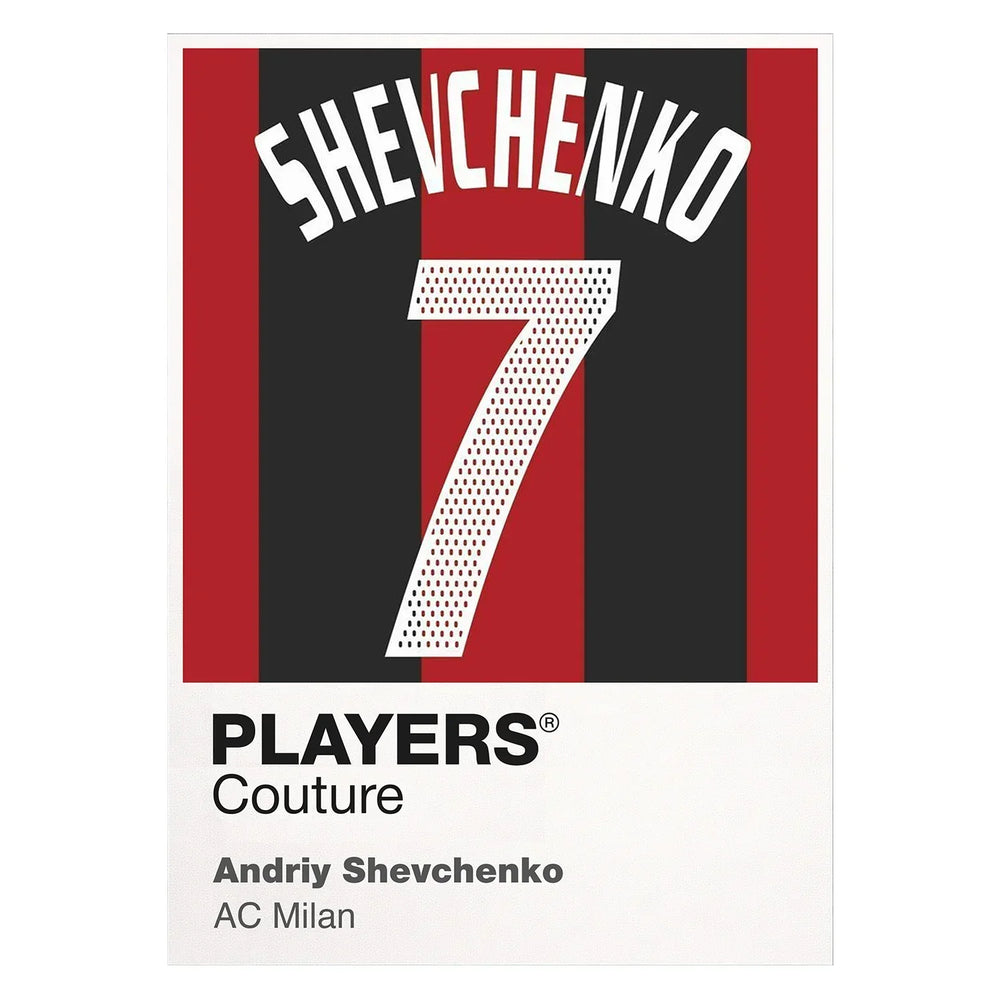 Andriy Shevchenko 7 Football Shirt Frame Men's Hoodie – white close-up detail shot of the Andriy Shevchenko 7 Football