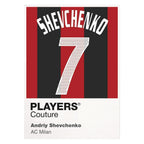Andriy Shevchenko 7 Football Shirt Frame Men's Hoodie – white close-up detail shot of the Andriy Shevchenko 7 Football