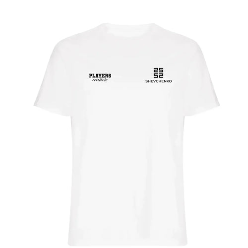 Andriy Shevchenko t-shirt – white men's t-shirt featuring the Andriy Shevchenko Players Couture logo