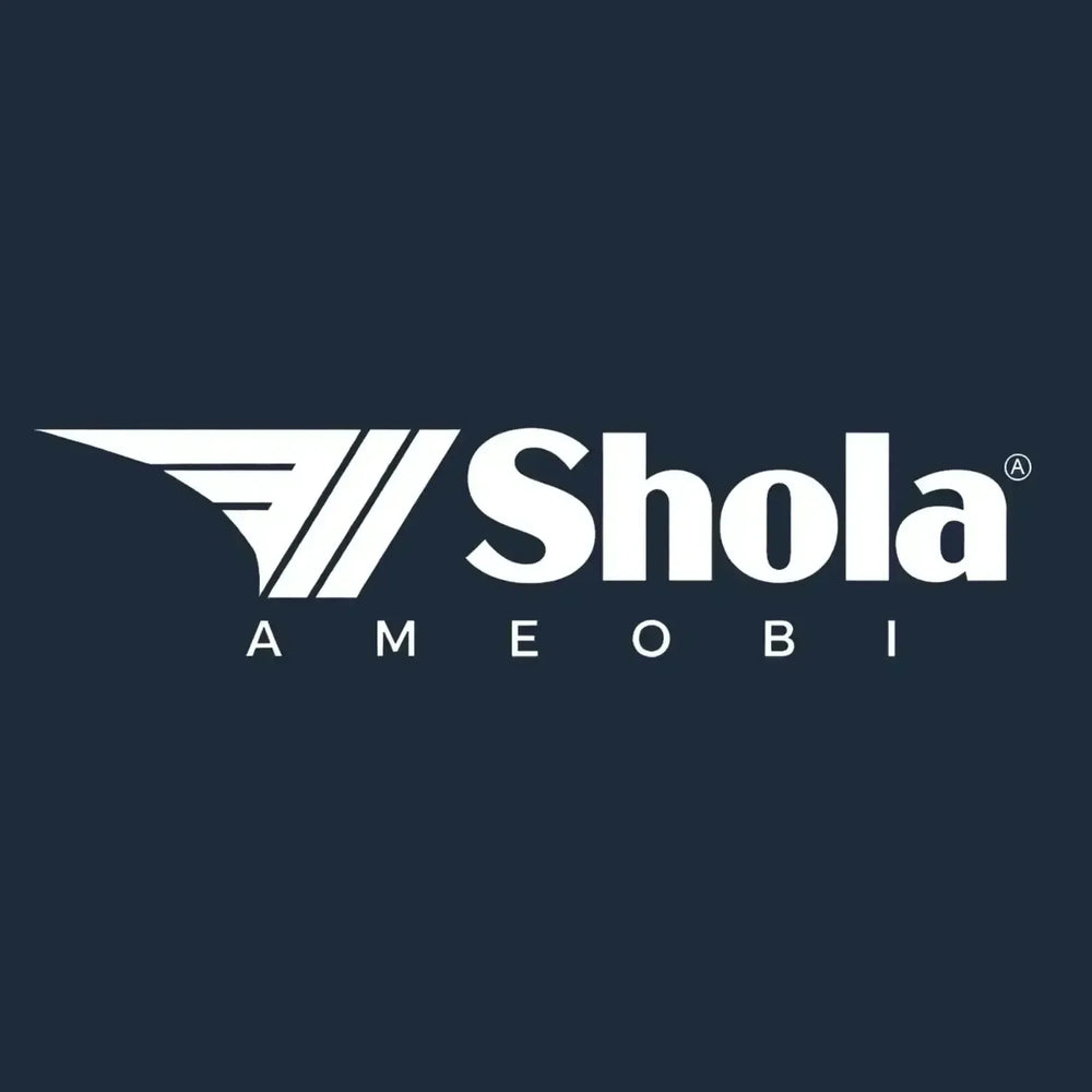 Shola Ameobi Logo Men's Hoodie – navy close-up detail shot of the Shola Ameobi Players Couture logo design