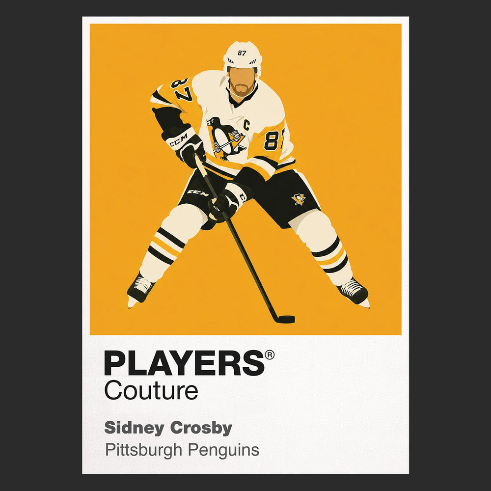Sidney Crosby Penguins Ice Hockey Icon Frame Men's T-Shirt – image 9