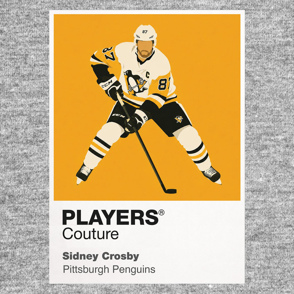 Sidney Crosby Penguins Ice Hockey Icon Frame Men's T-Shirt – image 7