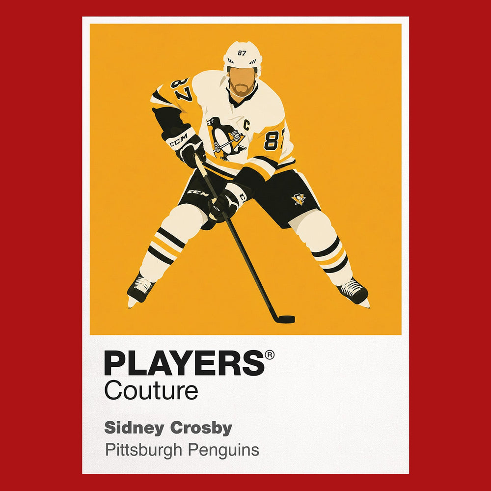 Sidney Crosby Penguins Ice Hockey Icon Frame Men's T-Shirt – image 10