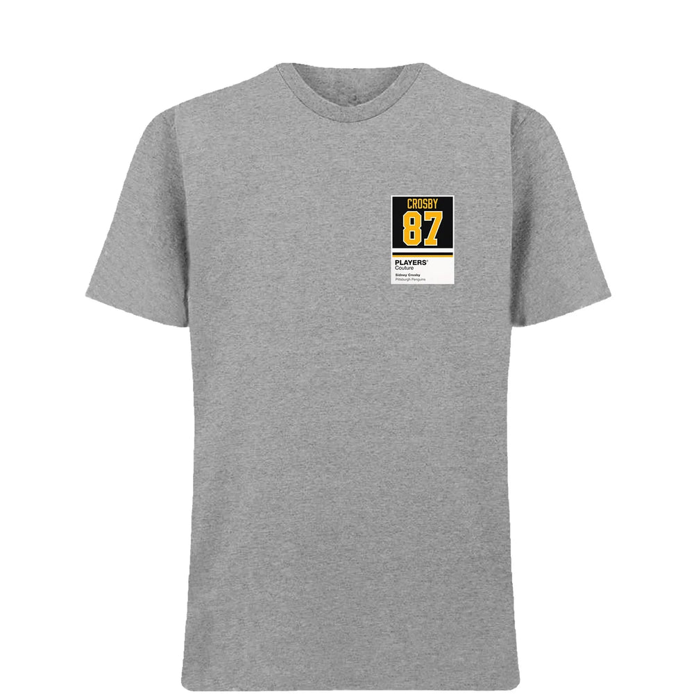 Sidney Crosby 87 t-shirt – grey men's t-shirt featuring the Sidney Crosby 87 Players Couture logo