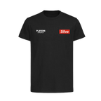 Silva Red t-shirt – black kids' t-shirt featuring the Silva Red Players Couture logo