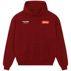Silva hoodie – red men's hoodie featuring the Silva Players Couture logo